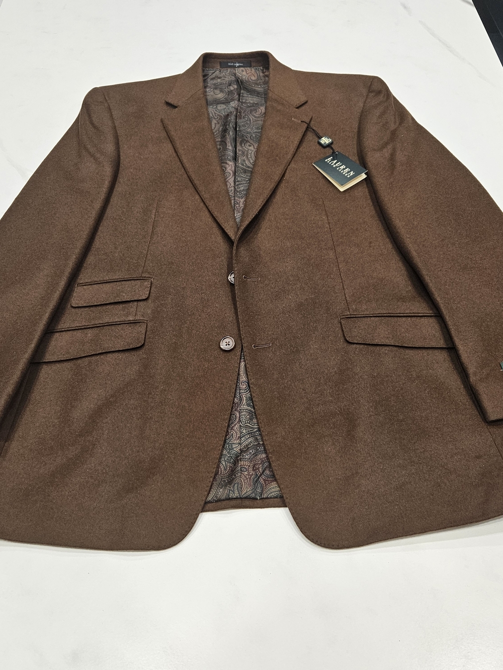 Lauren Ralph Lauren Brown Silk/Cashmere/Wool Blend Sport Coat